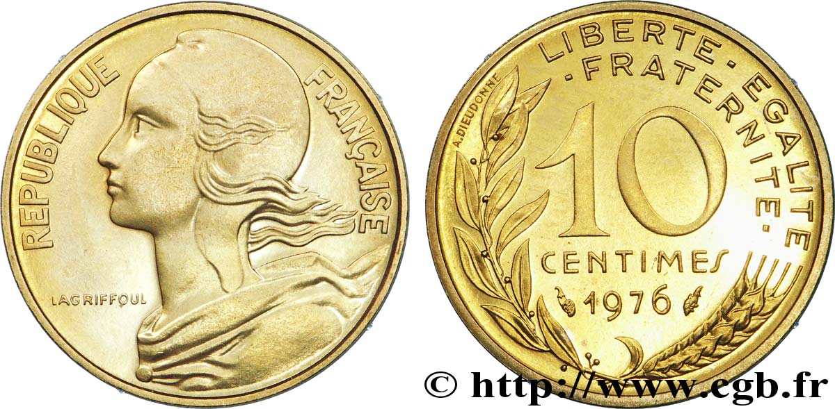 10 centimes Marianne 1976 Pessac F.144/16 FDC 