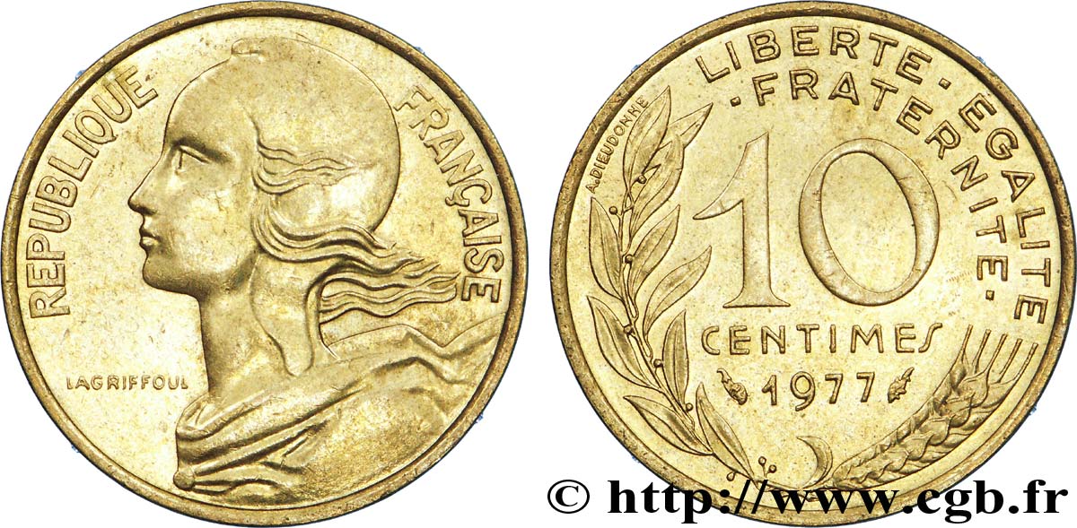 10 centimes Marianne 1977 Pessac F.144/17 XF 