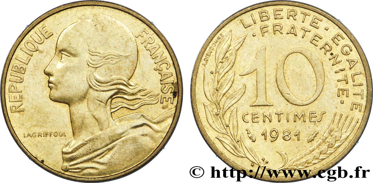 10 centimes Marianne 1981 Pessac F.144/21 XF 