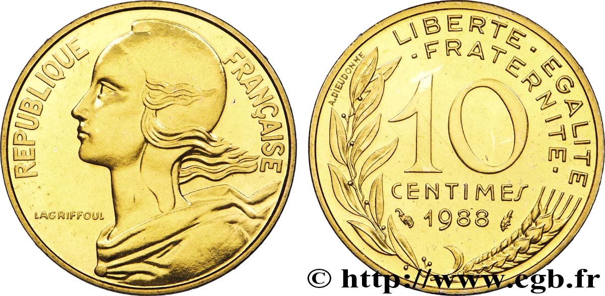 10 centimes Marianne 1988 Pessac F.144/28 FDC 