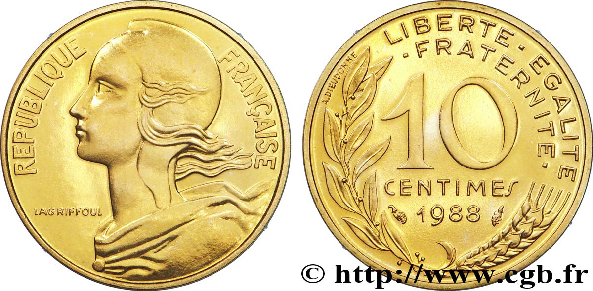 10 centimes Marianne 1988 Pessac F.144/28 ST 