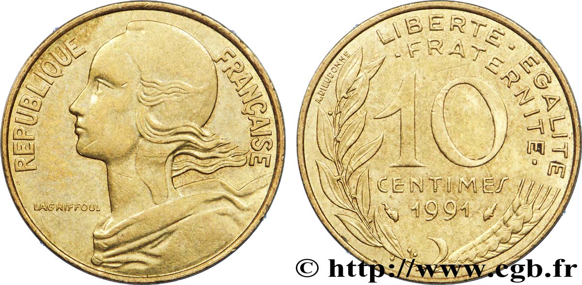 10 centimes Marianne 1991 Pessac F.144/31 XF 