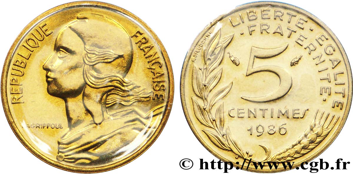 5 centimes Marianne 1986 Pessac F.125/22 MS 