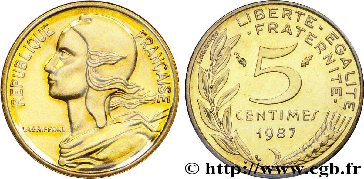 5 centimes Marianne 1987 Pessac F.125/23 FDC 