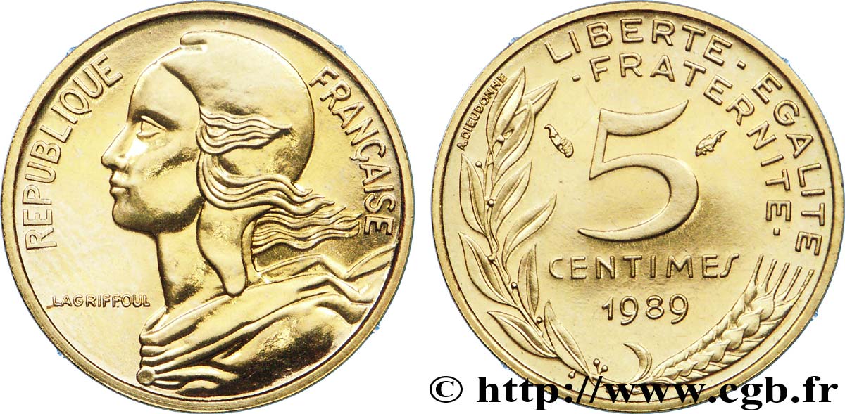 5 centimes Marianne 1989 Pessac F.125/25 SC 
