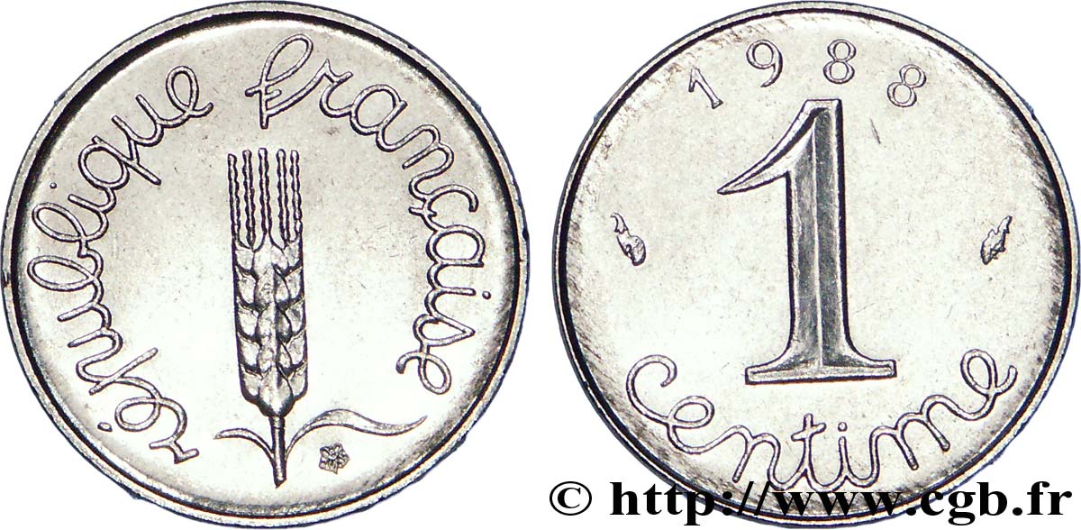 1 centime Épi 1988 Pessac F.106/45 SPL 