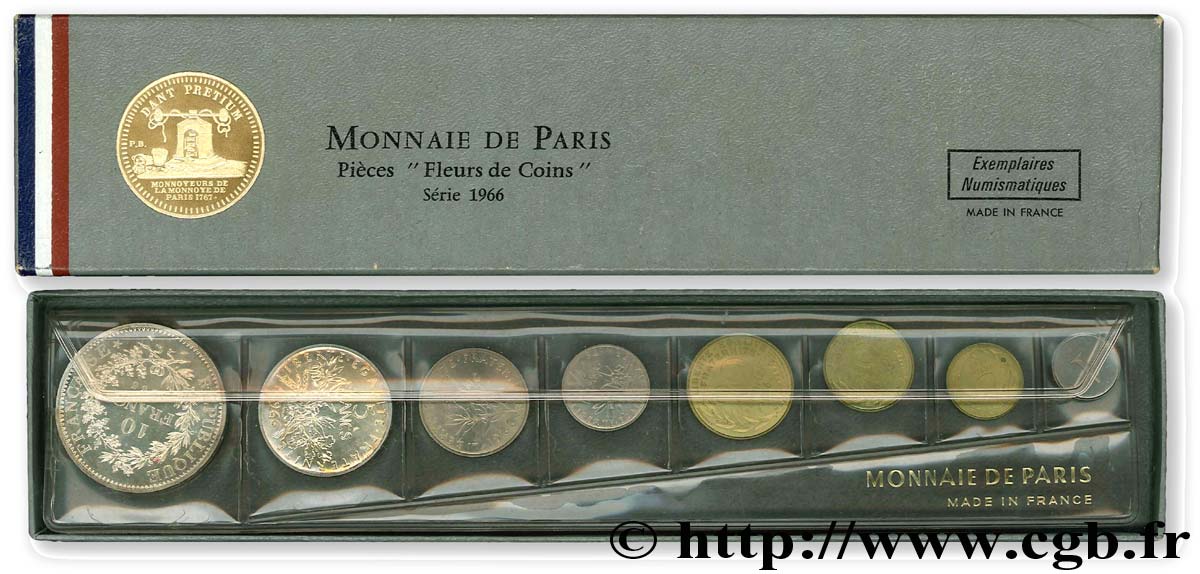 Boîte Fleur de Coins 1966  F.5000 4 FDC 