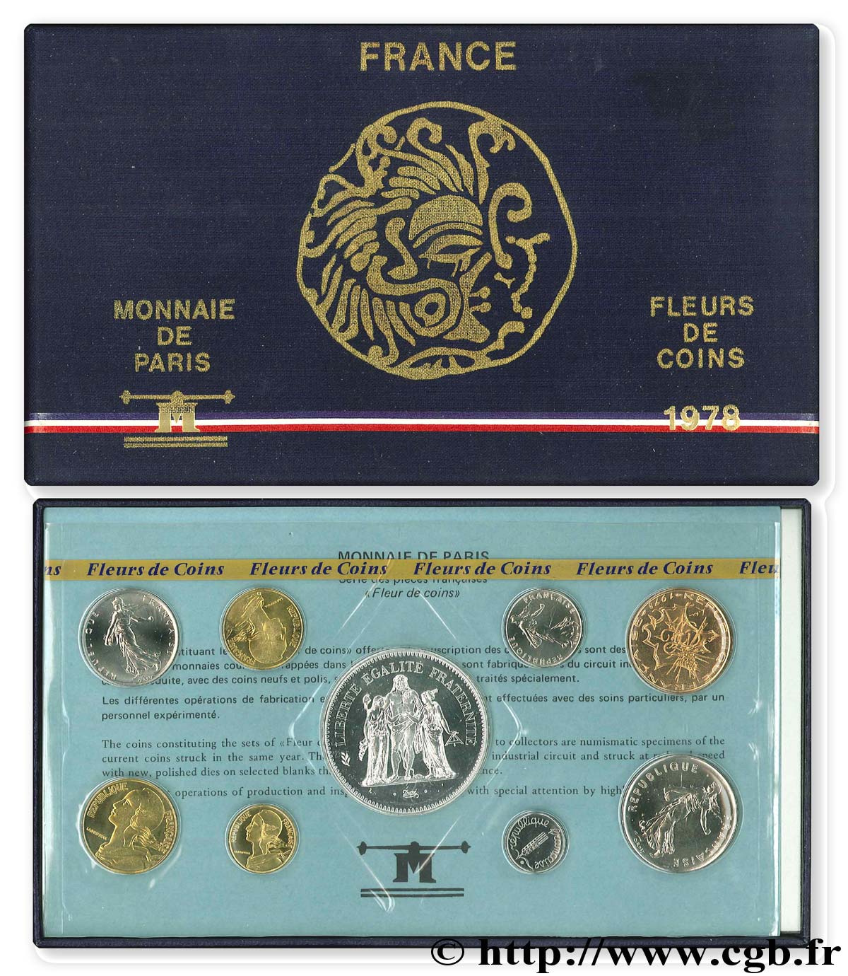 Boîte Fleur de Coins 1978  F.5000 26 FDC 