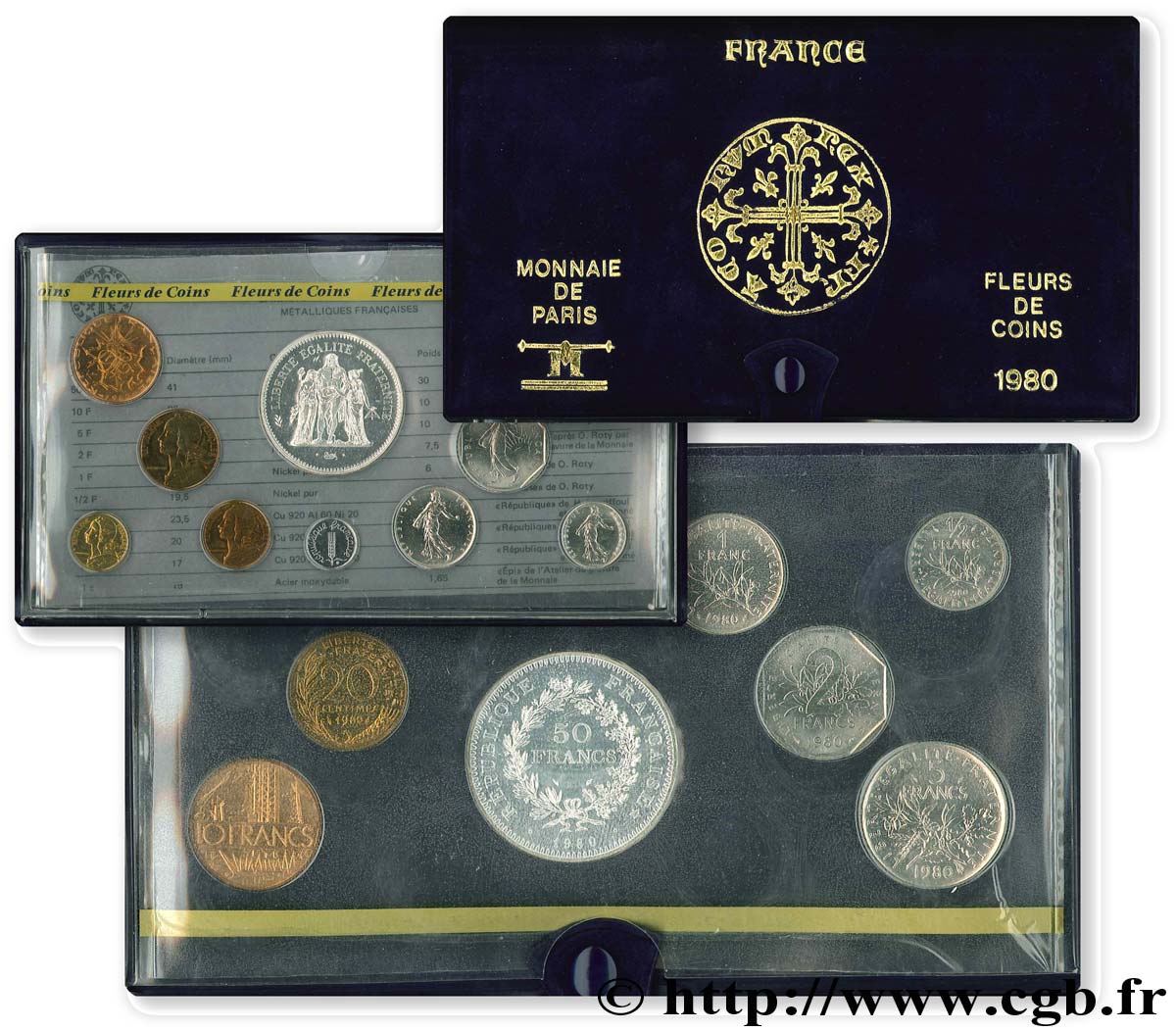 Boîte Fleur de Coins 1980  F.5000 34 FDC 