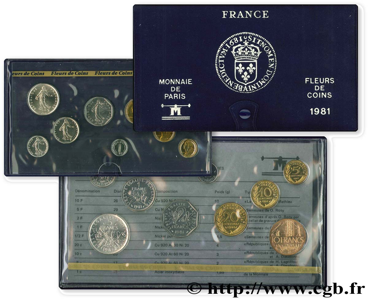 Boîte Fleur de Coins 1981  F.5000 38 MS 