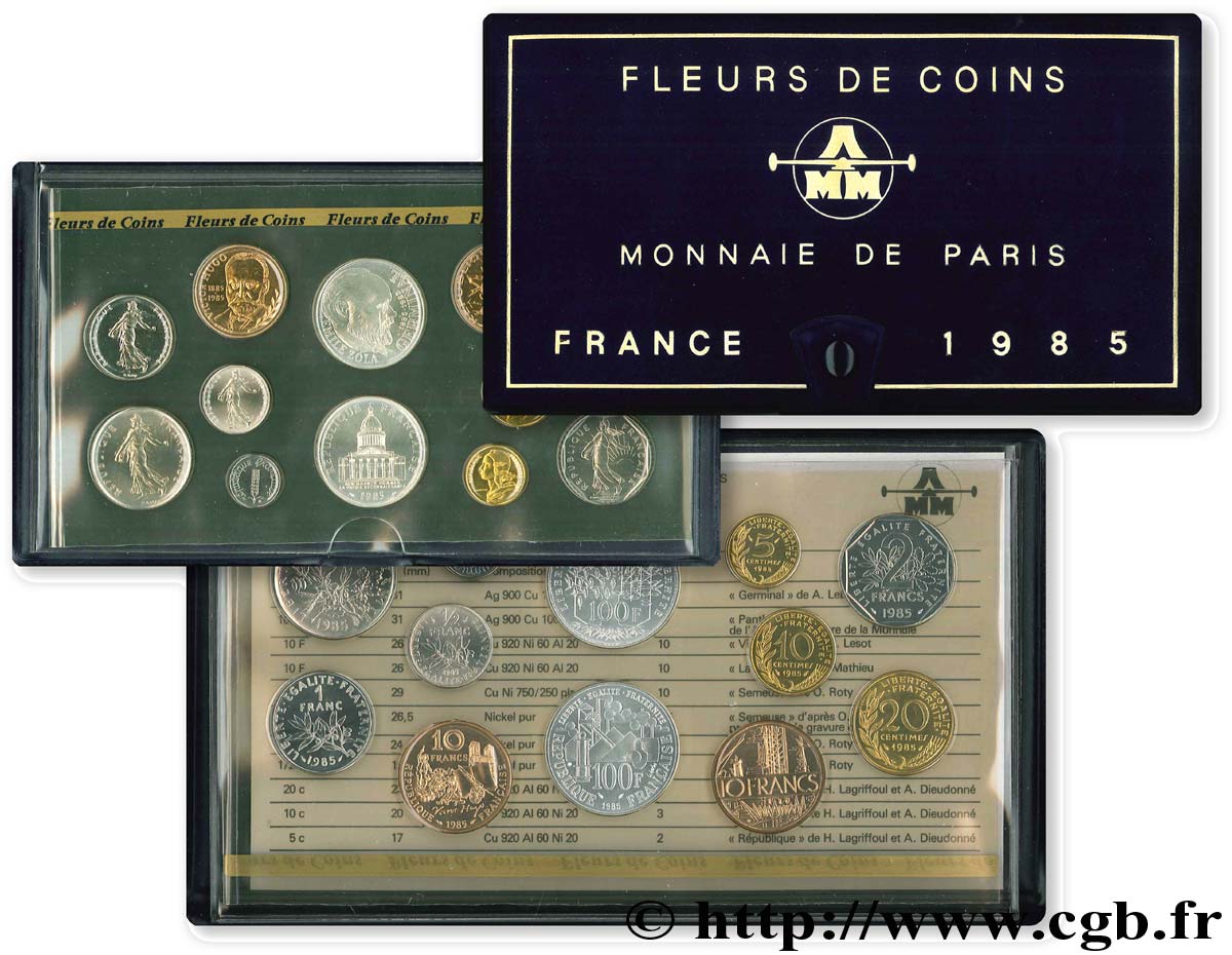 Boîte Fleur de Coins 1985  F.5000 42 MS 