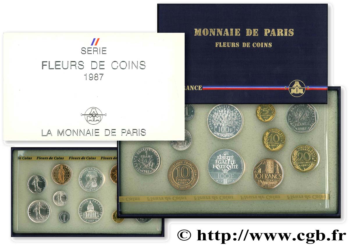 Boîte Fleur de Coins 1987  F.5000 44 FDC 