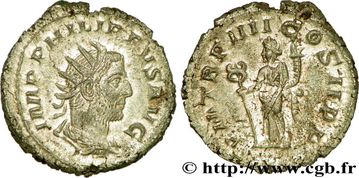 PHILIPPUS I. ARABS Antoninien fST/VZ