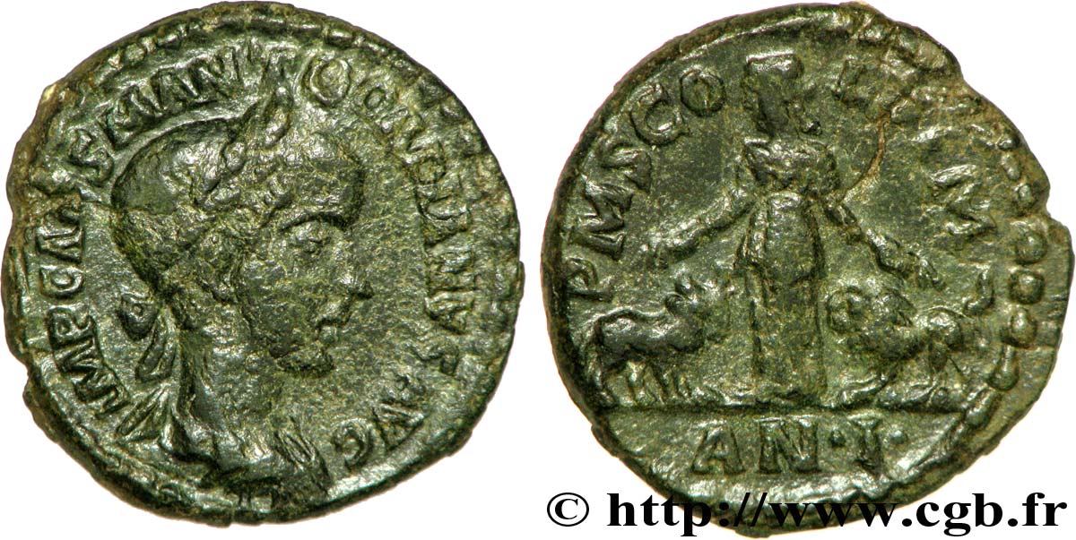 GORDIANO III As, (MB, Æ 22) EBC