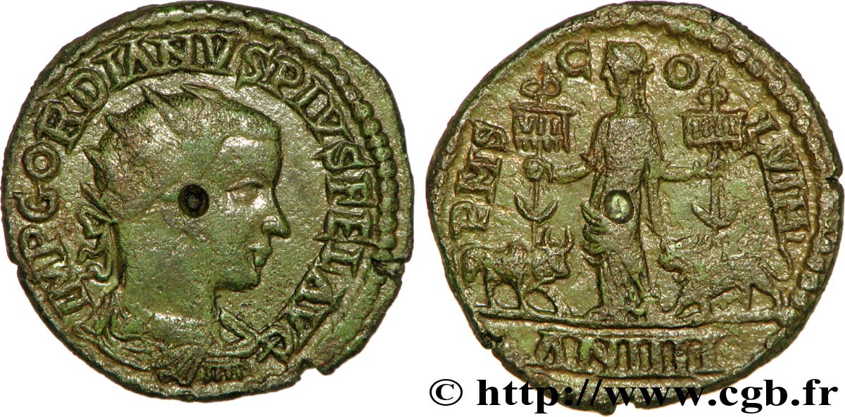 GORDIANUS III Dupondius VZ