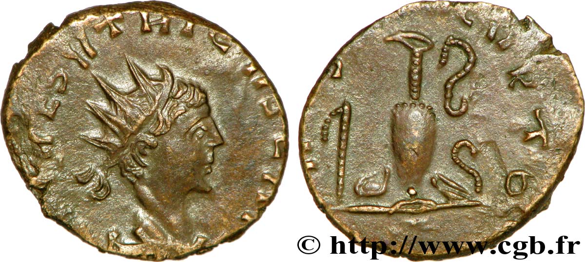 TETRICO II Antoninien, minimi (imitation) q.SPL