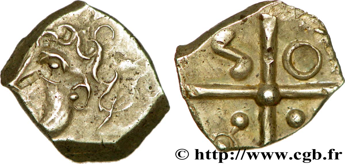 GALLIA - SUODESTE DE LA GALLIA - SOTIATES (Región de Sos) Drachme  à la tête bouclée du Causé , S. 240 MBC+/EBC