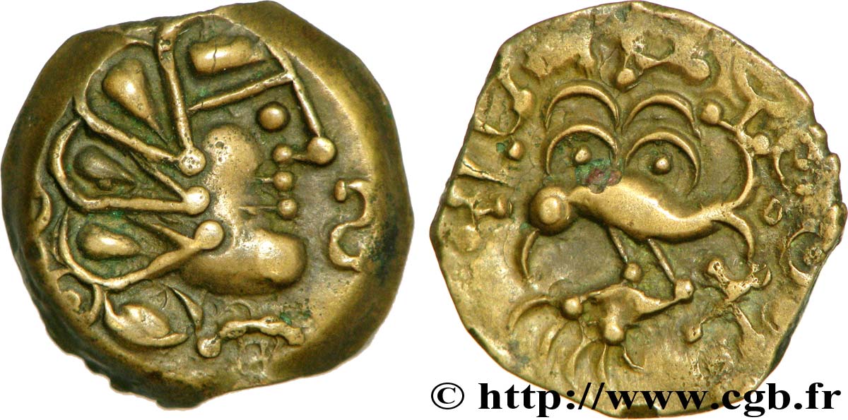 GALLIEN - SENONES (Region die Sens) Bronze YLLYCCI à l’oiseau, classe VIIa, esse inversée VZ