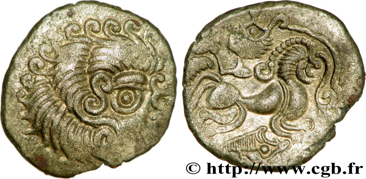 GALLIA - ARMORICA - CORIOSOLITÆ (Región de Corseul, Cotes d Armor) Statère de billon, classe III au nez en epsilon EBC