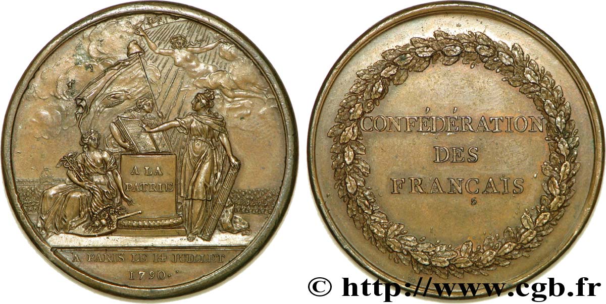FRENCH CONSTITUTION Médaille de la Confédération des Français VZ
