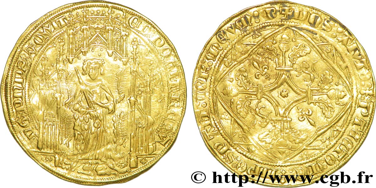 DUCHY OF AQUITANY - EDWARD THE BLACK PRINCE Pavillon d’or XF