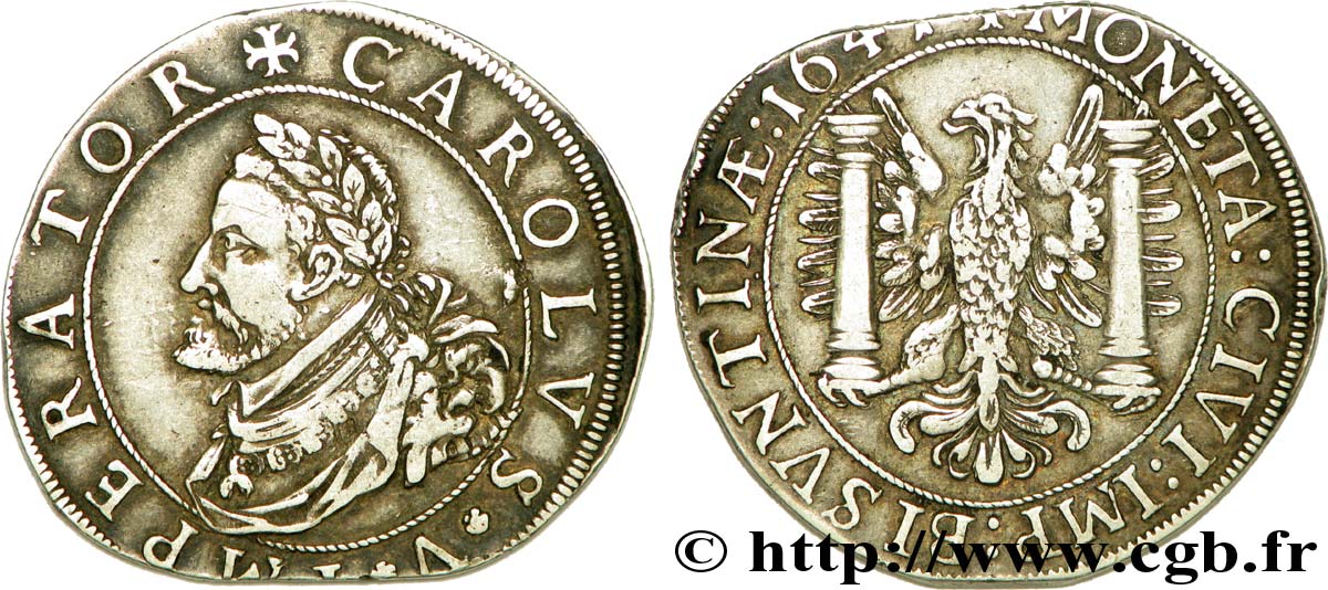 TOWN OF BESANCON - COINAGE STRUCK AT THE NAME OF CHARLES V Demi-daldre fVZ