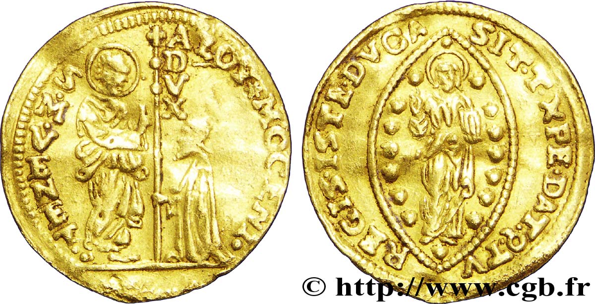 ITALIA - VENECIA - ALVISE I MOCENIGO (110° dux) Sequin ou zecchino n.d.  MBC