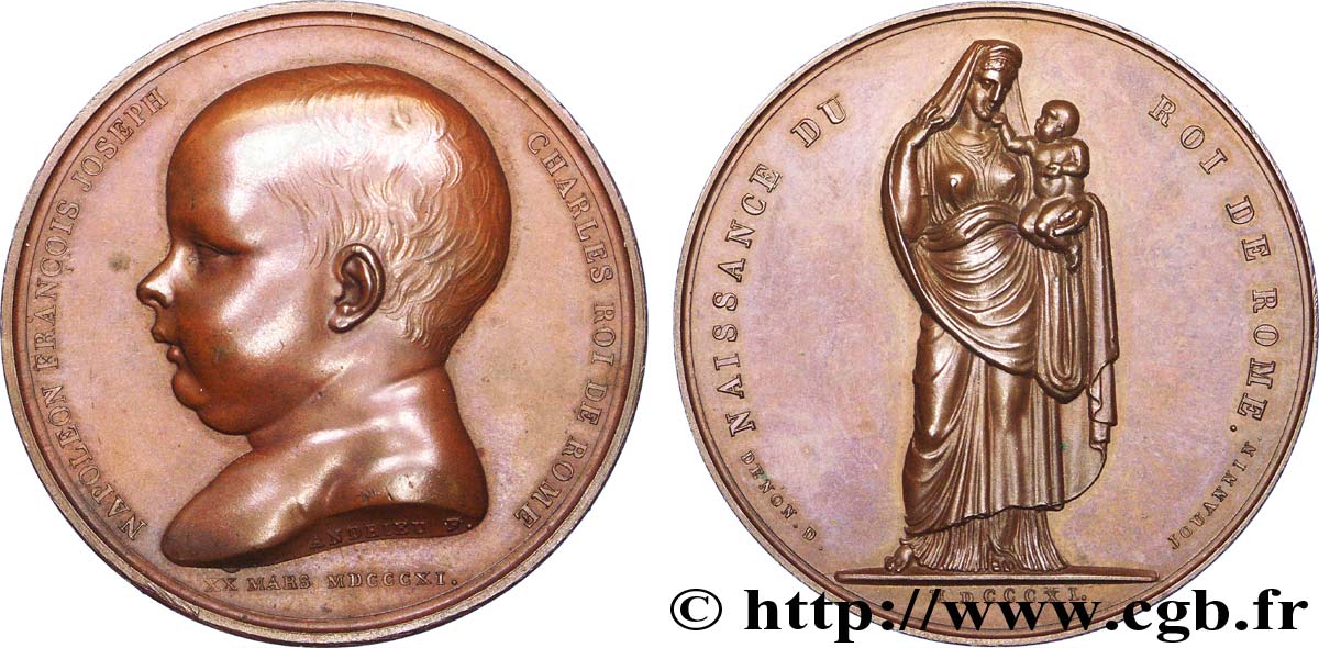 PREMIER EMPIRE / FIRST FRENCH EMPIRE Médaille BR 41, Naissance du Roi de Rome AU