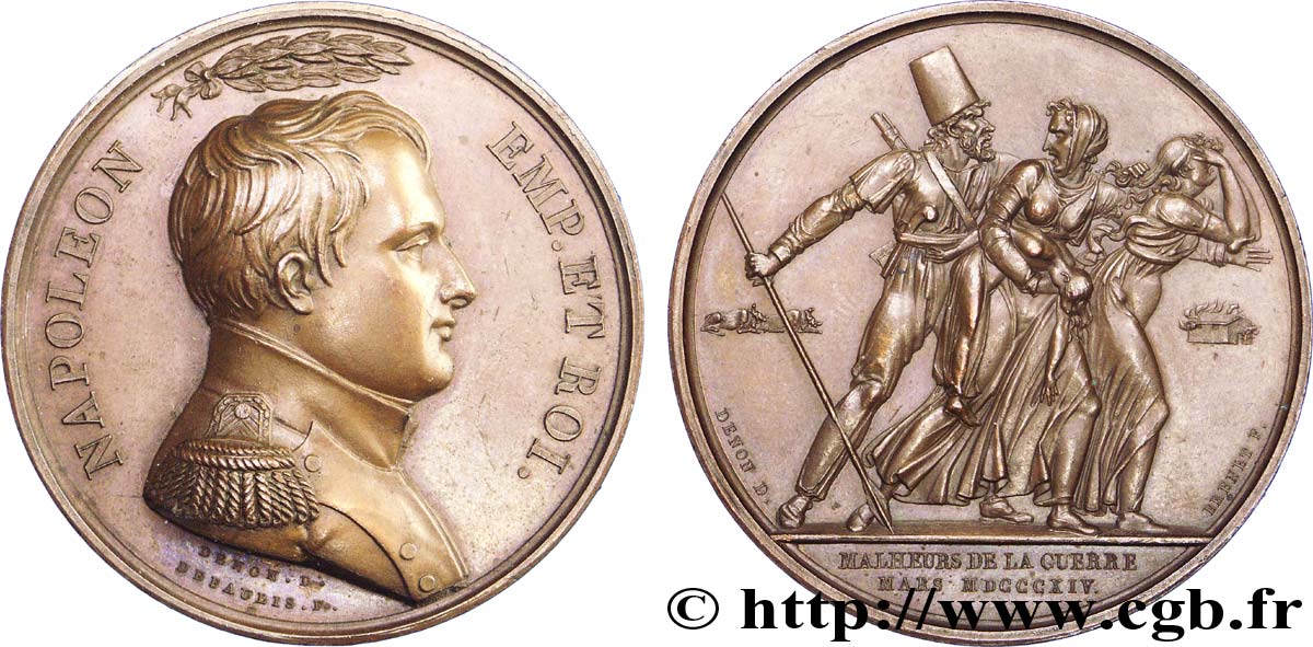 PREMIER EMPIRE / FIRST FRENCH EMPIRE Médaille BR 41, Malheurs de la guerre AU