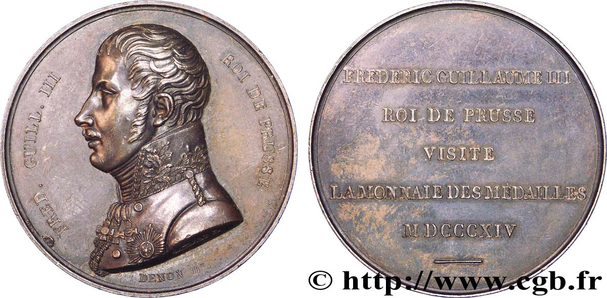 GESCHICHTE FRANKREICHS Médaille BR 41, Visite du roi de Prusse à la Monnaie des Médailles VZ