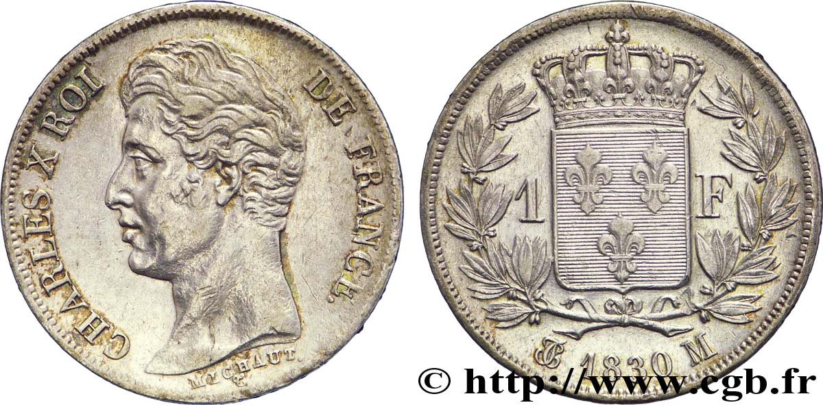 1 franc Charles X 1830 Toulouse F.207A/31 MBC 