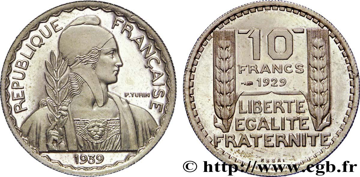 Préparation de la 10 francs Pétain, moyen module, 25 mm, 8 g - Essai n.d. Paris Maz.2606 e MS 