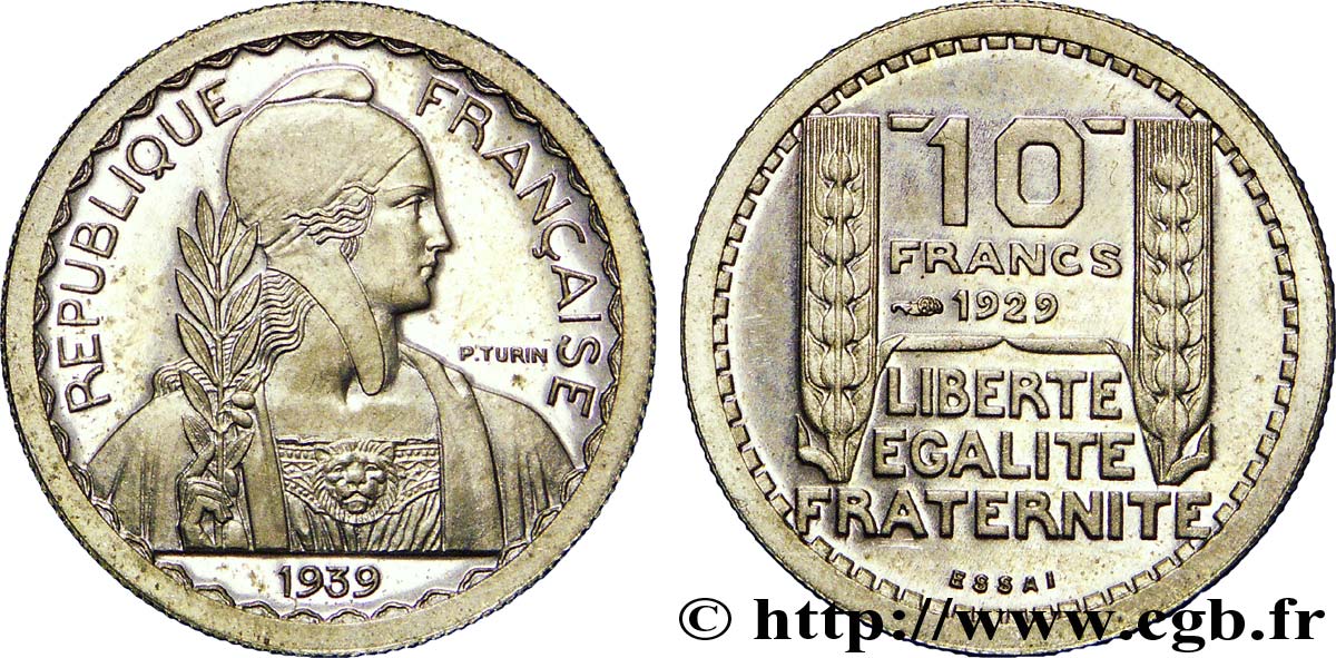 Préparation de la 5 francs Pétain, petit module, 21 mm, 4 g - Essai n.d. Paris Maz.2606 e MS 