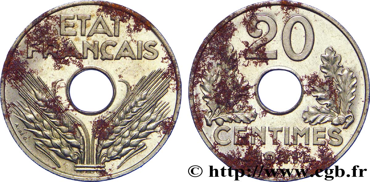 Essai de 20 centimes fer 1941 Paris F.154/1 EBC 