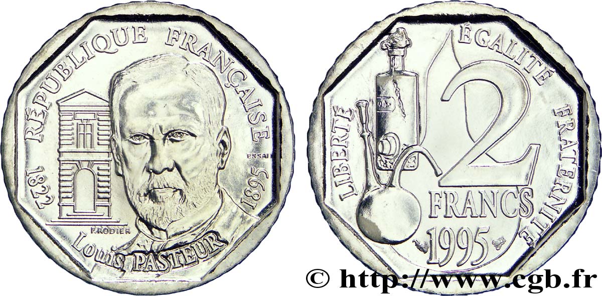 Essai de 2 francs Louis Pasteur 1995 Pessac F.274/1 MS 
