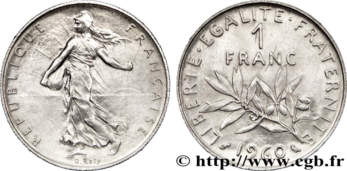 1 franc Semeuse, nickel 1960 Paris F.226/4 SPL 