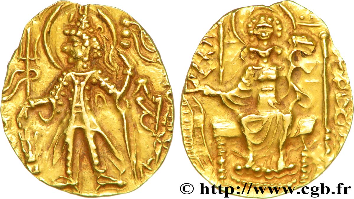 KUSHAN - KUSHAN EMPIRE - VASUDEVA III and his Successors Statère d or à la déesse Ardoksho AU