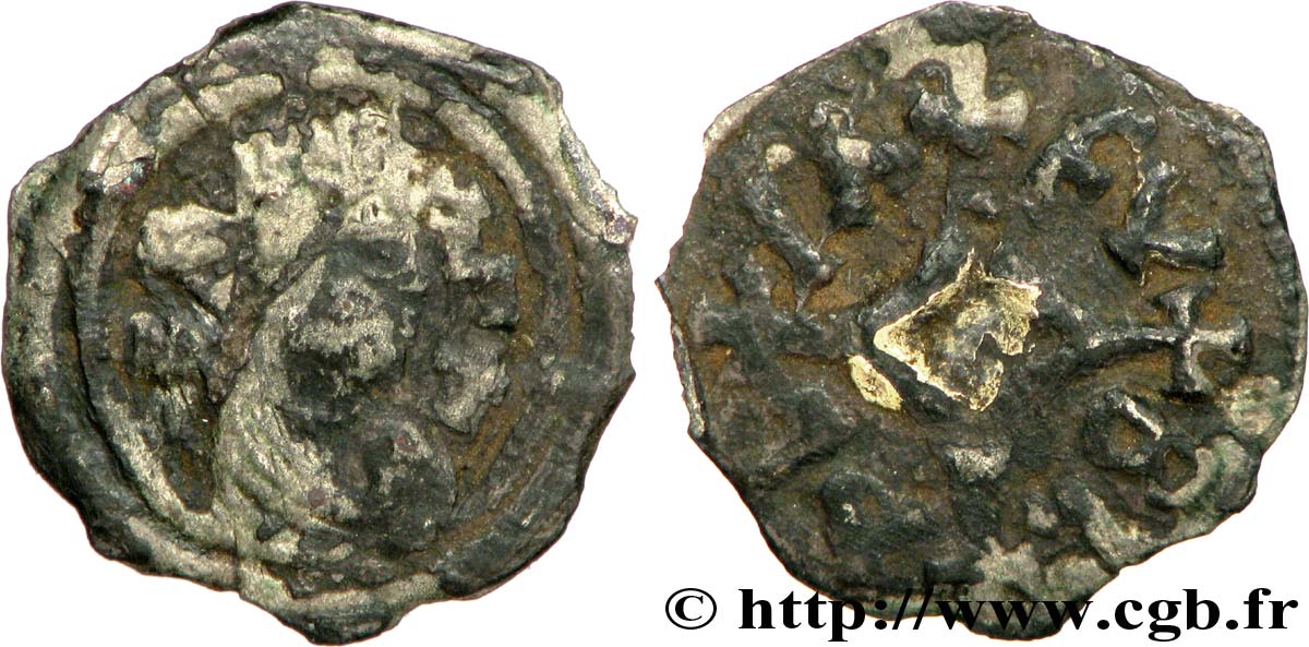 AXOUM - ROYAUME AXOUMITE - EBANA Monnaie d’argent au portrait et aux quatre croix TB/TTB