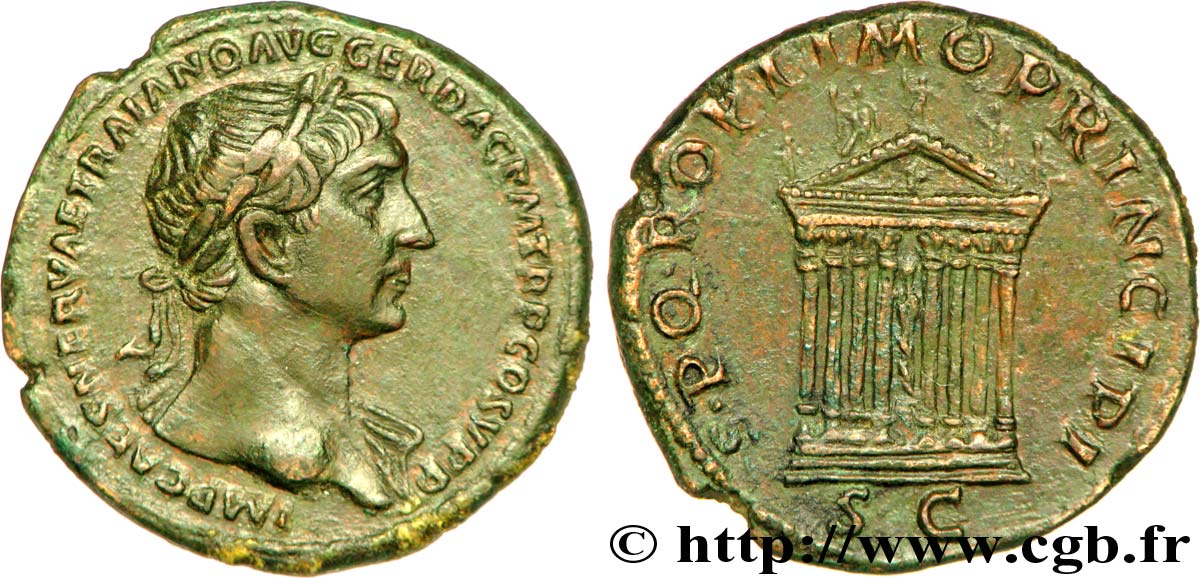 TRAJAN As, (MB, Æ 28) SPL/SUP