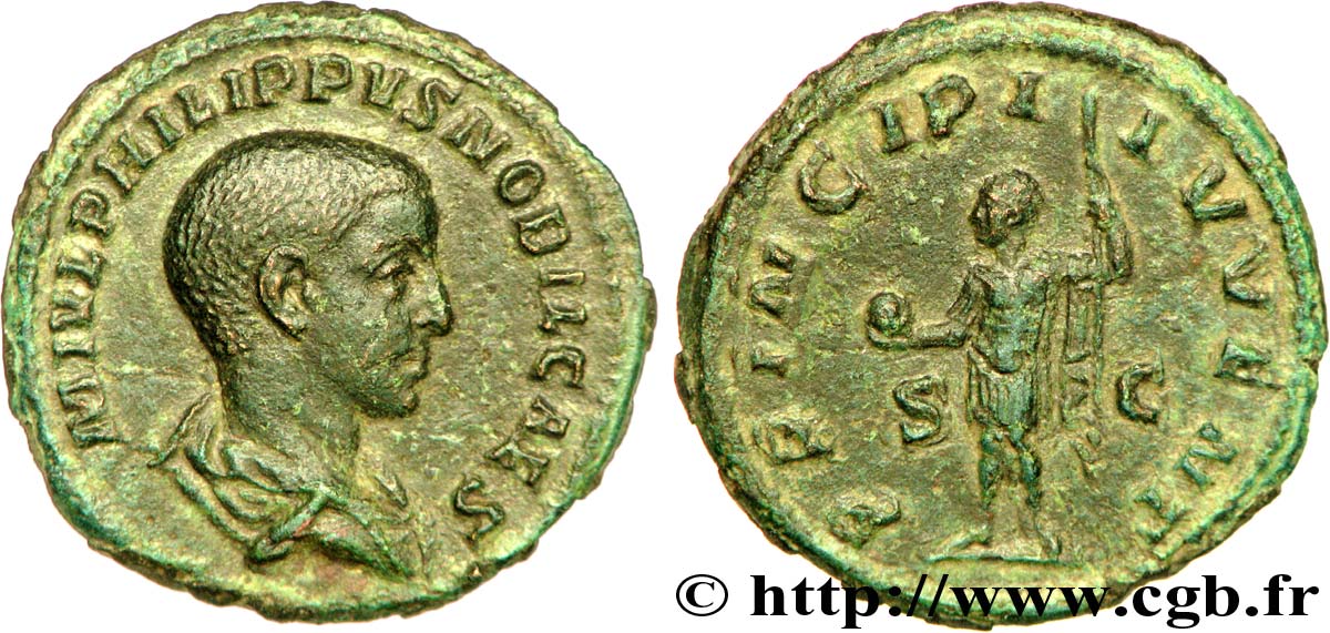 FILIPPO II FIGLIO As, (MB, Æ 25) AU
