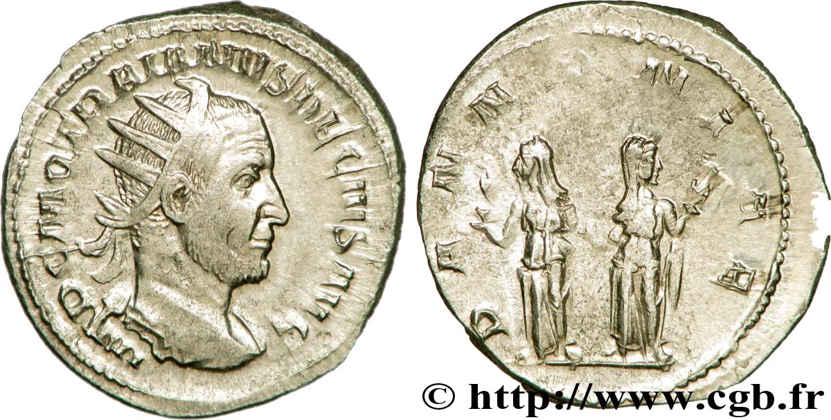 TRAIANO DECIO Antoninien MS