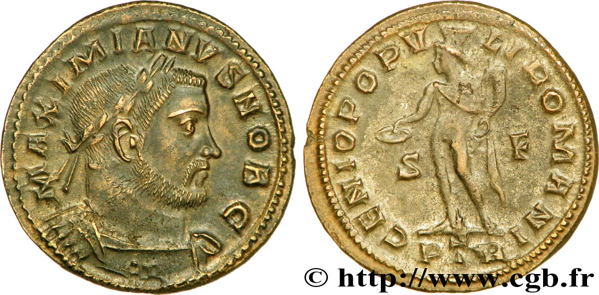 GALERIUS Follis ou nummus AU