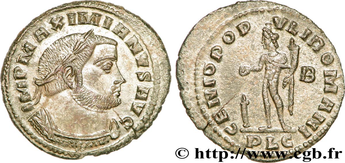 MASSIMIANO ERCOLE Follis ou nummus MS