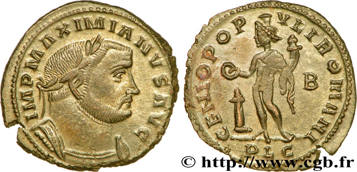 MASSIMIANO ERCOLE Follis ou nummus MS