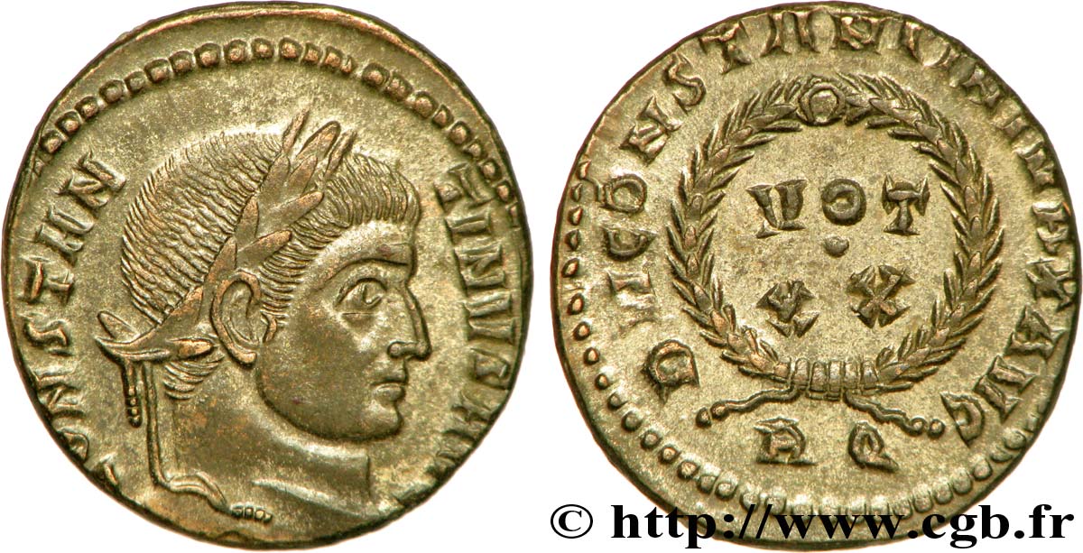 CONSTANTINO I EL MAGNO Centenionalis ou nummus FDC
