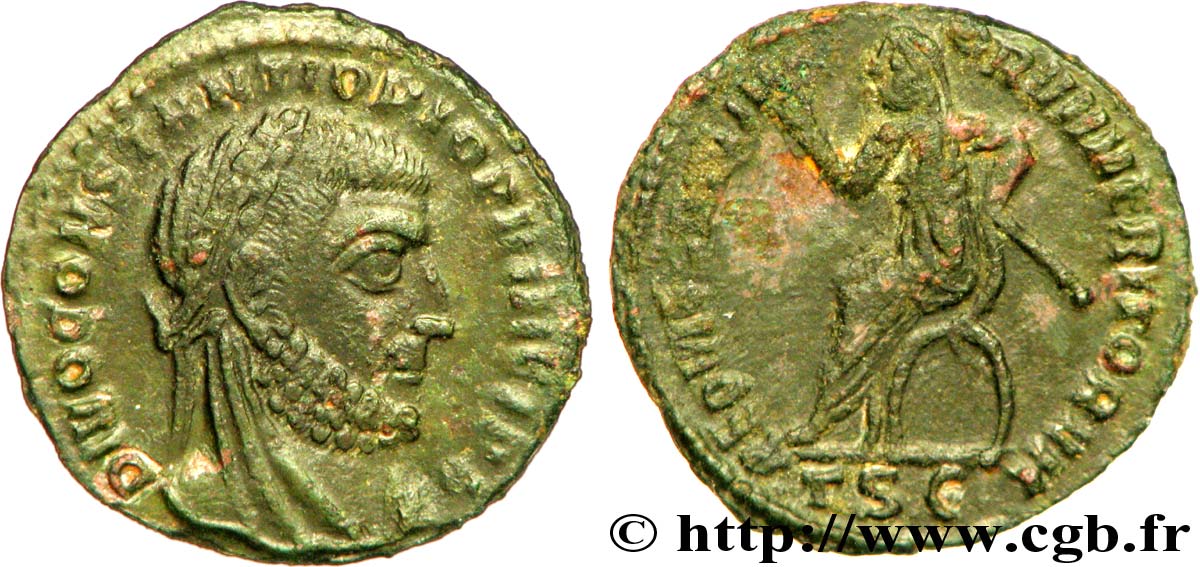 CONSTANTIUS I CHLORUS Demi-follis ou demi-nummus VZ