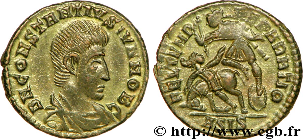 CONSTANTIUS GALLUS Maiorina réduite, (PB, Æ 3) VZ