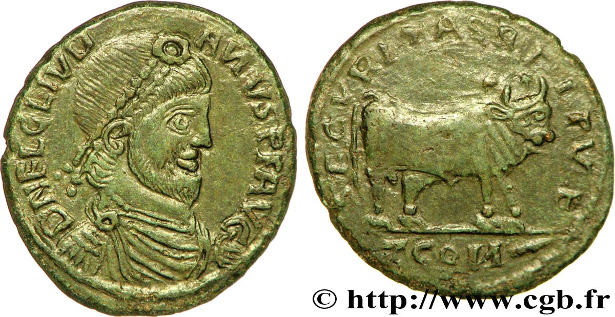 IULIANUS II DER PHILOSOPH Double maiorina, imitation, (GB, Æ 1) VZ