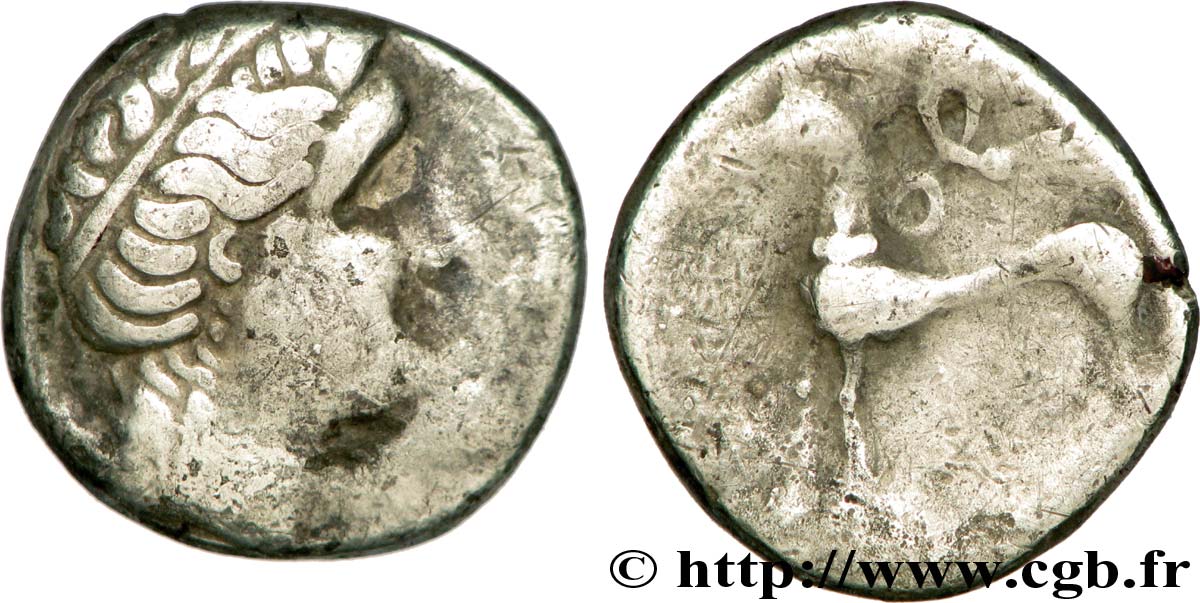 HISPANIA - EMPORION (AMPURIAS) Drachme au cheval et à la victoire, imitation d’Emporia, type 5-2 BC