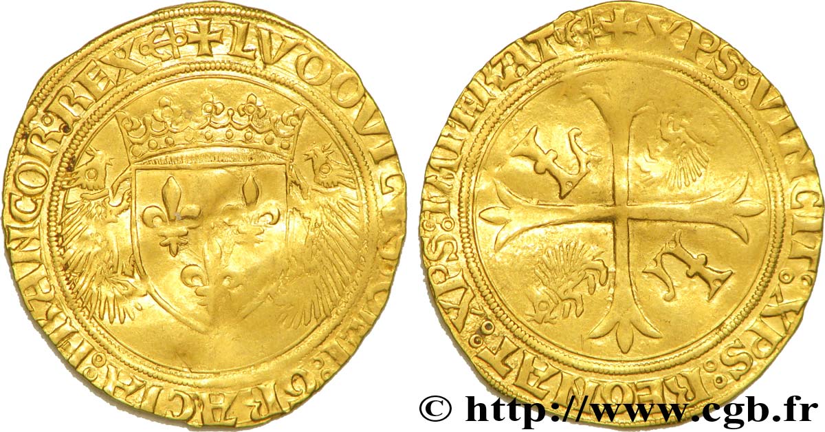 LOUIS XII LE PÈRE DU PEUPLE Écu d&nbsp;or aux porcs-épics 19/11/1507 Bayonne TTB